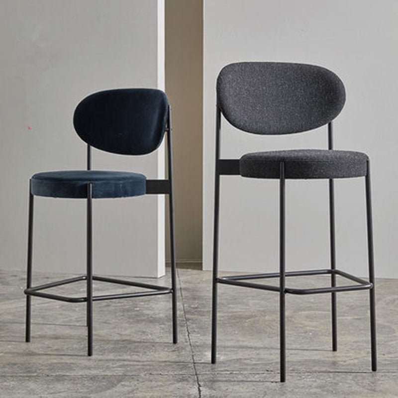Bar Stool Nordic Modern Minimalist Home High Stool Bar Chair 65/75 CM Seat Height Backrest Dining Chair