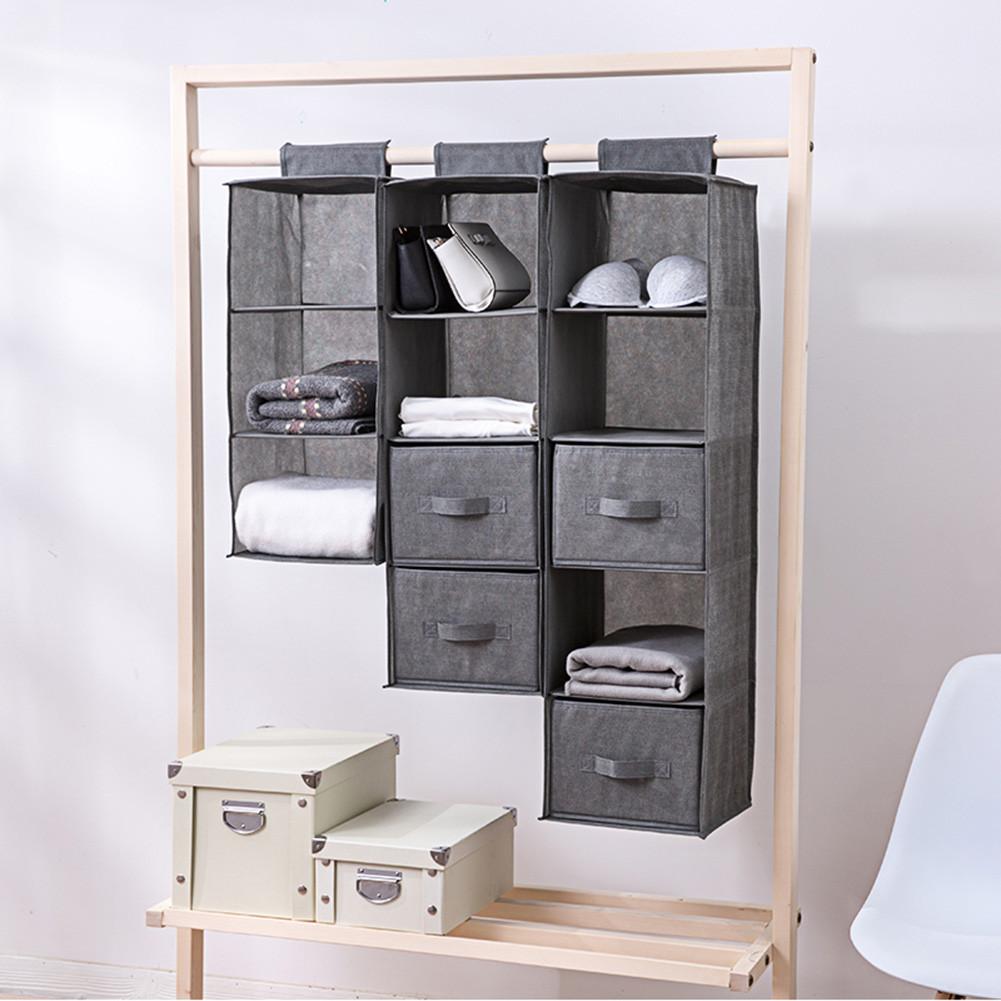 Interlayer Drawer Shelves Hanging Wardrobe Organizer Storage Bag Closet Storage Box Shoes Clothes Holder Hangers