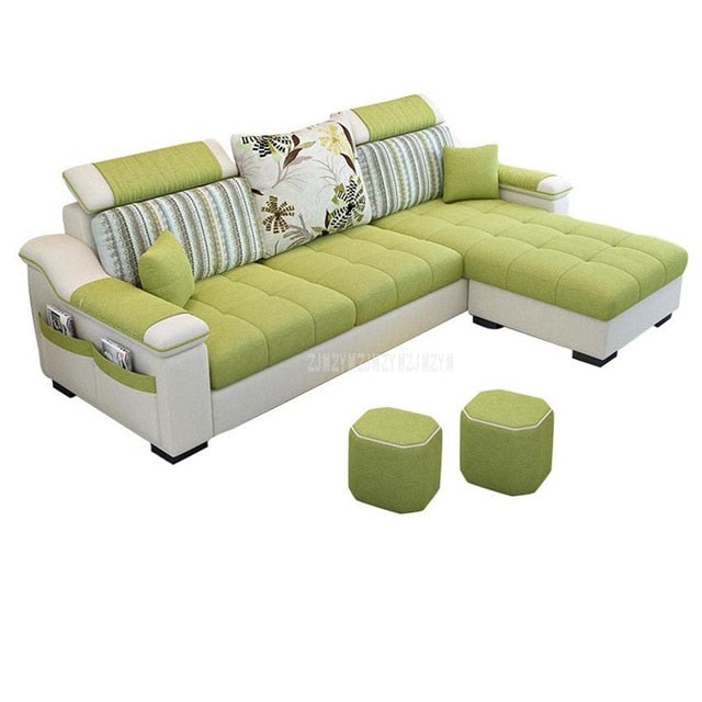 NEW 3 Seat Linen Living Room Sofa Set Home Furniture Modern Design Frame